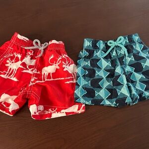 Vilebrequin Kids Swim Trunks - Red and Blue